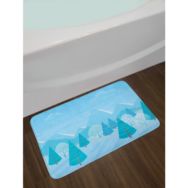 Christmas Pines Alps Bath Mat