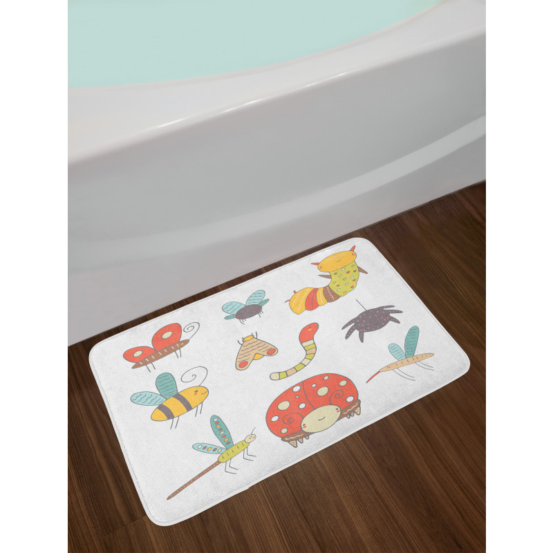 Nursery Doodle Bugs Bath Mat