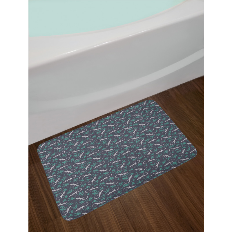 Reptiles with Boho Motifs Bath Mat