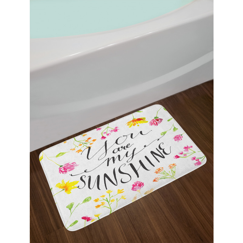 Loving My Sunshine Slogan Bath Mat