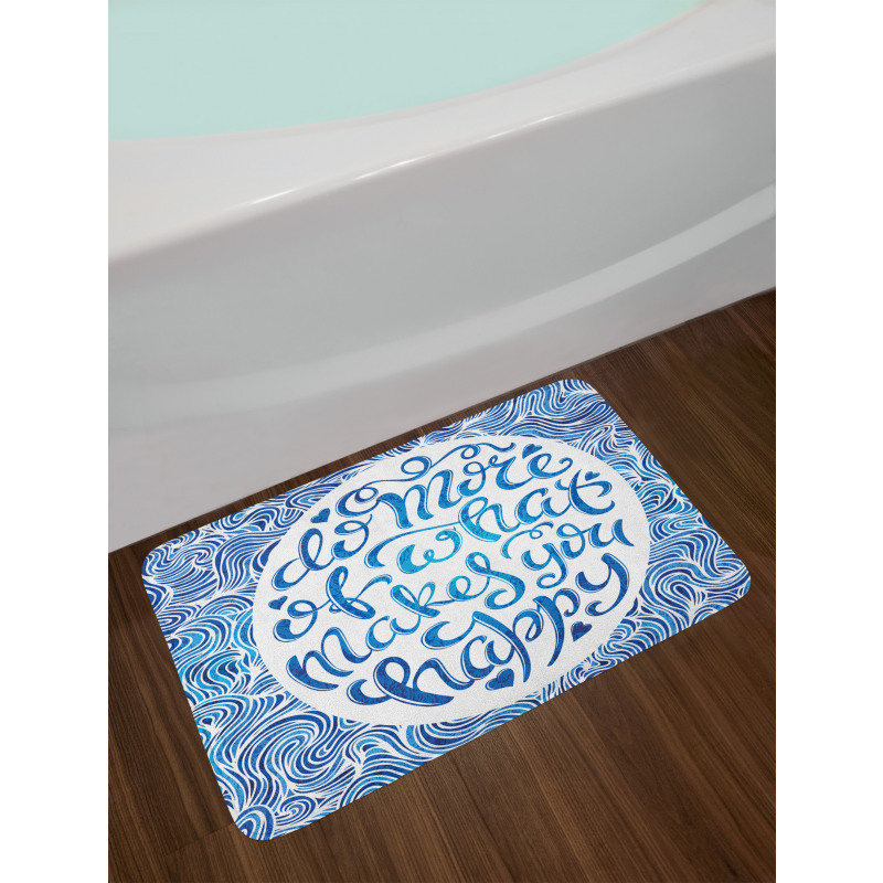 Words and Waves Bath Mat