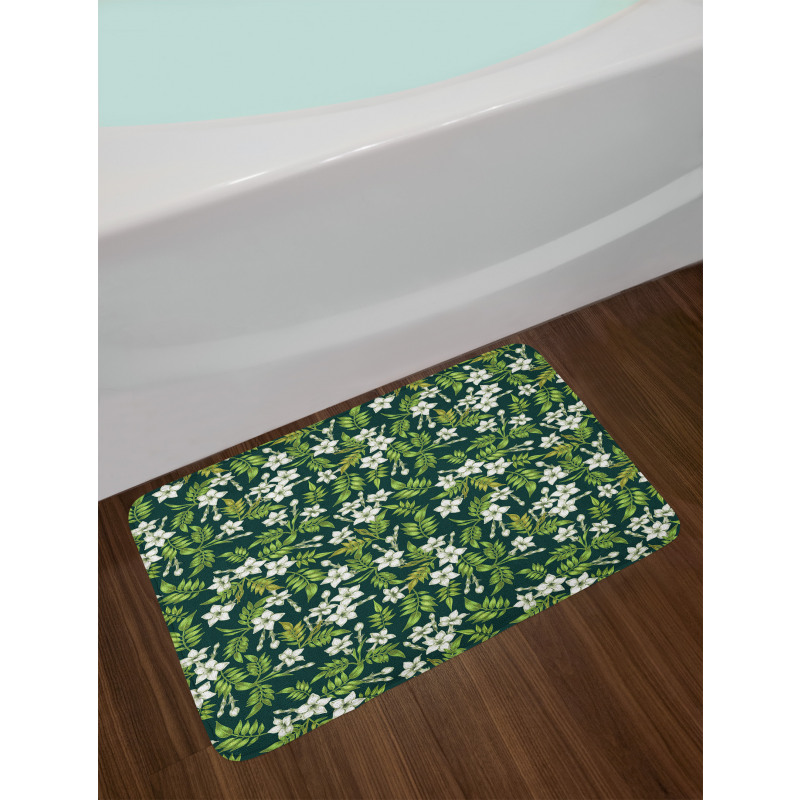 Awakening Floral Buds Bath Mat