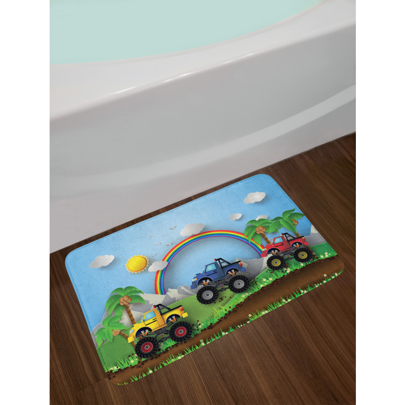 Skid Trail Race Bath Mat