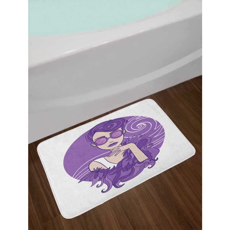 Glam Lady Grunge Hair Bath Mat