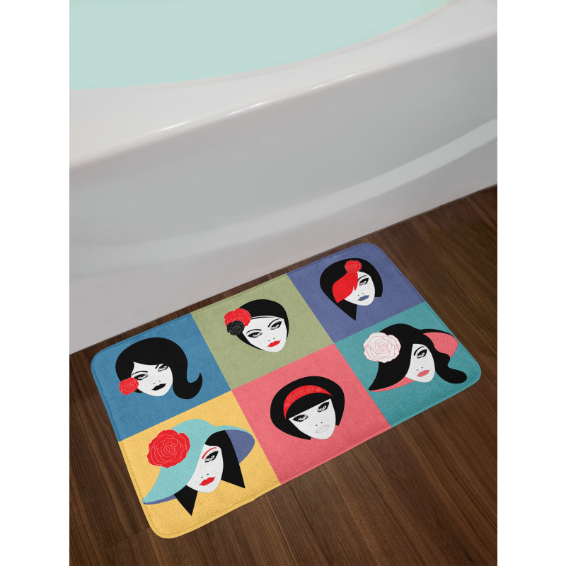 Pop Art Portraits Bath Mat