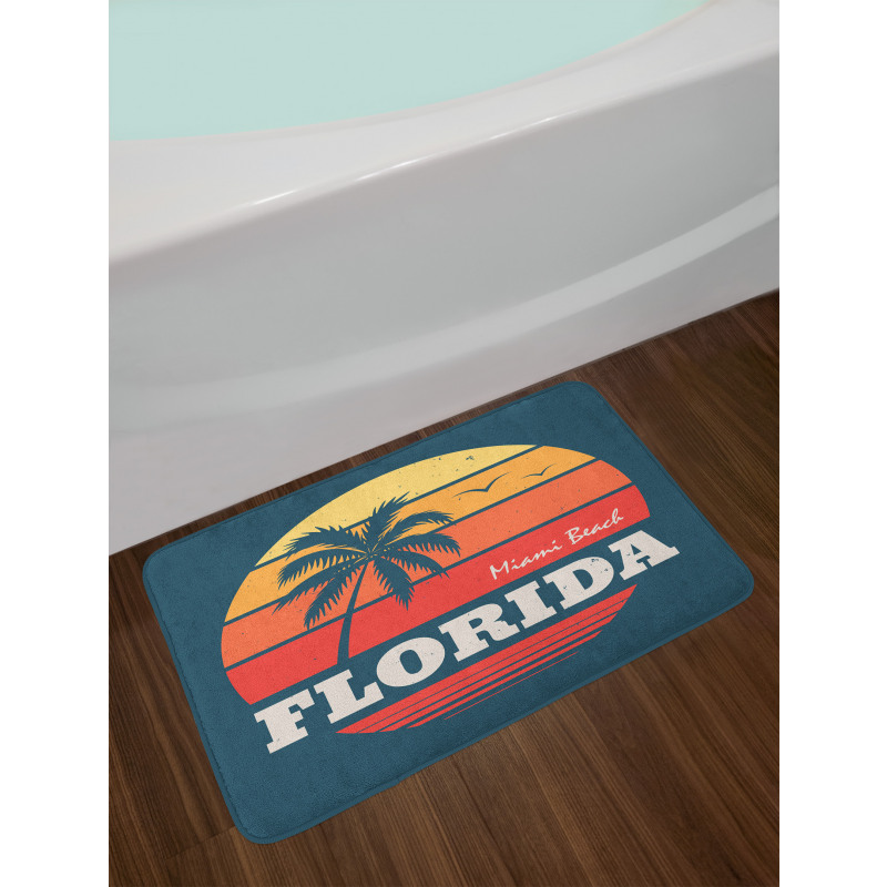 Abstract Miami Sunset Bath Mat