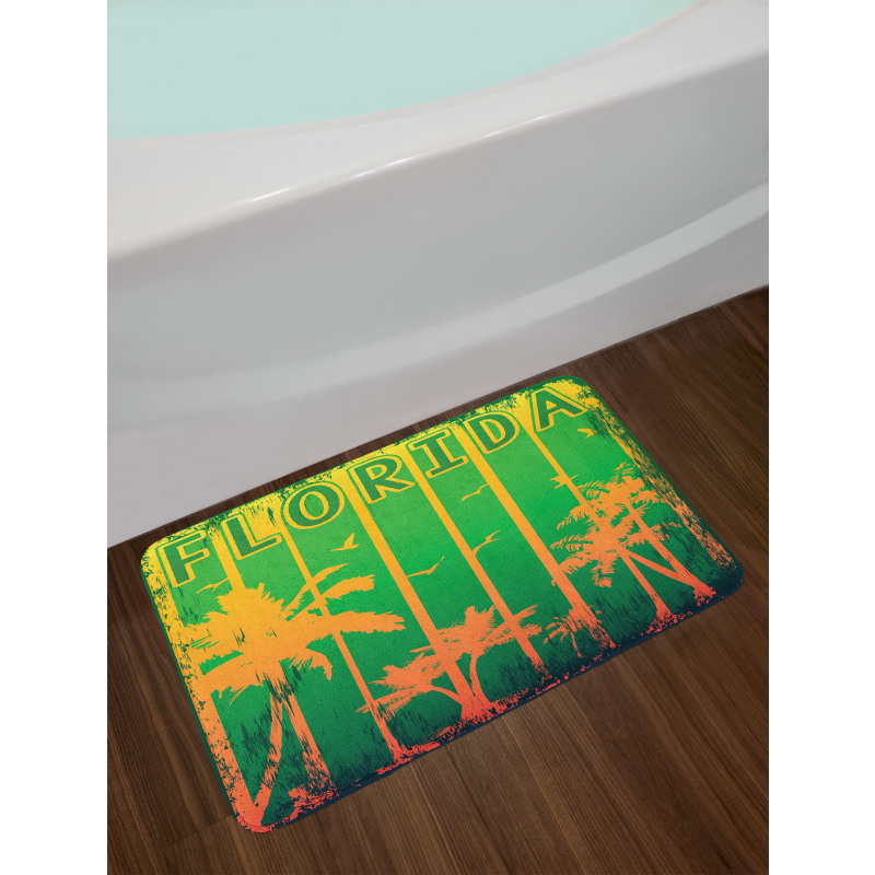 Beach Trees Green Old Bath Mat