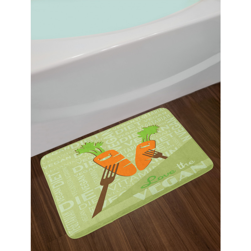 Smiling Carrot Love Vegan Bath Mat