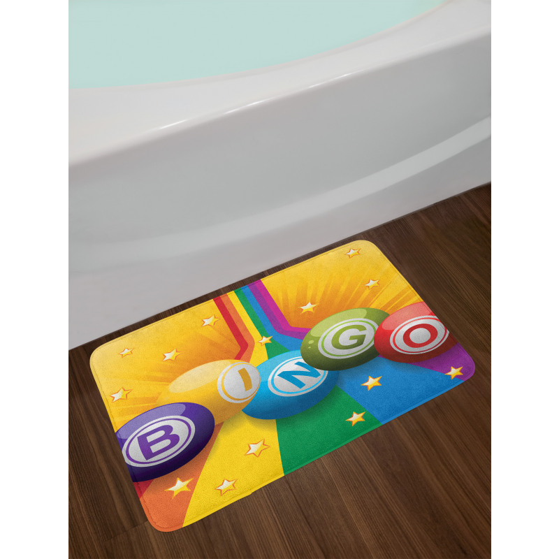 Colorful Balls Rainbow Bath Mat