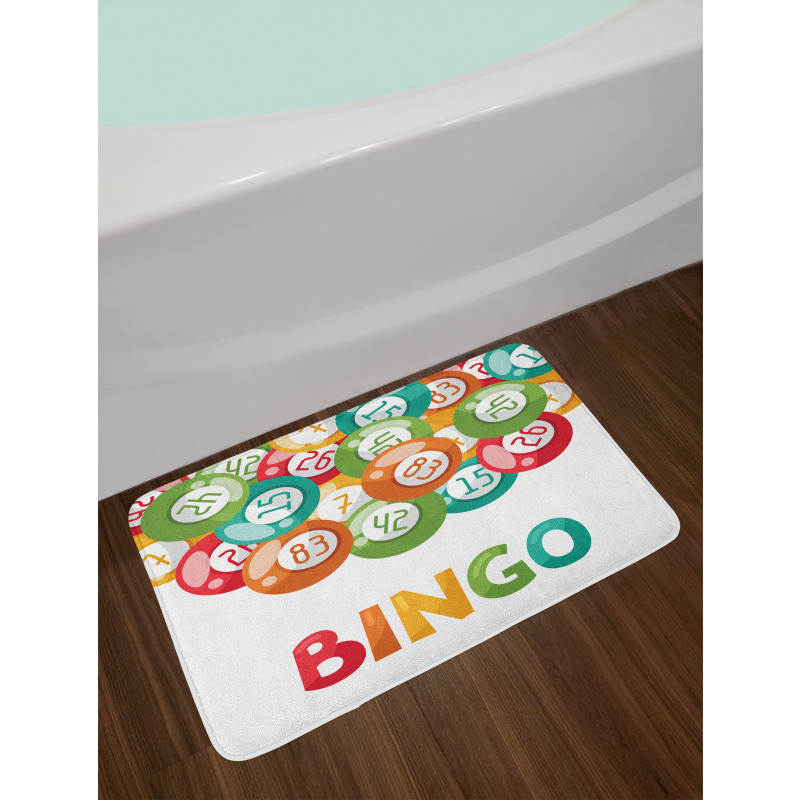 Lottery Game with Balls Bath Mat