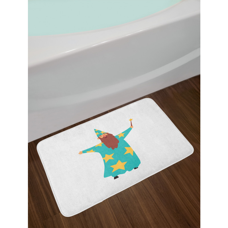 Cheerful Magician Book Bath Mat