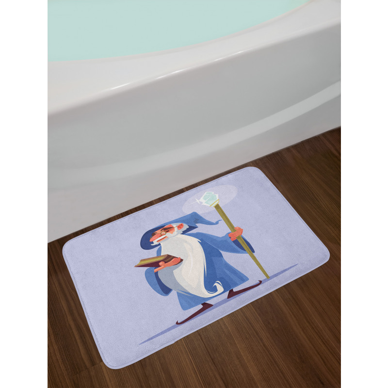 Smiling Old Sorcerer Bath Mat