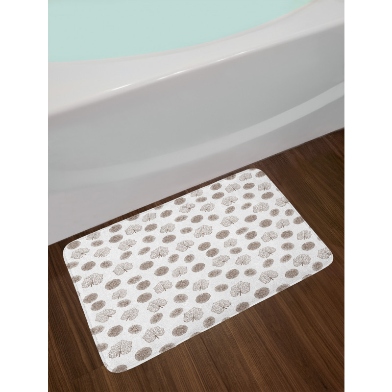 Earth Tone Leaves Bath Mat