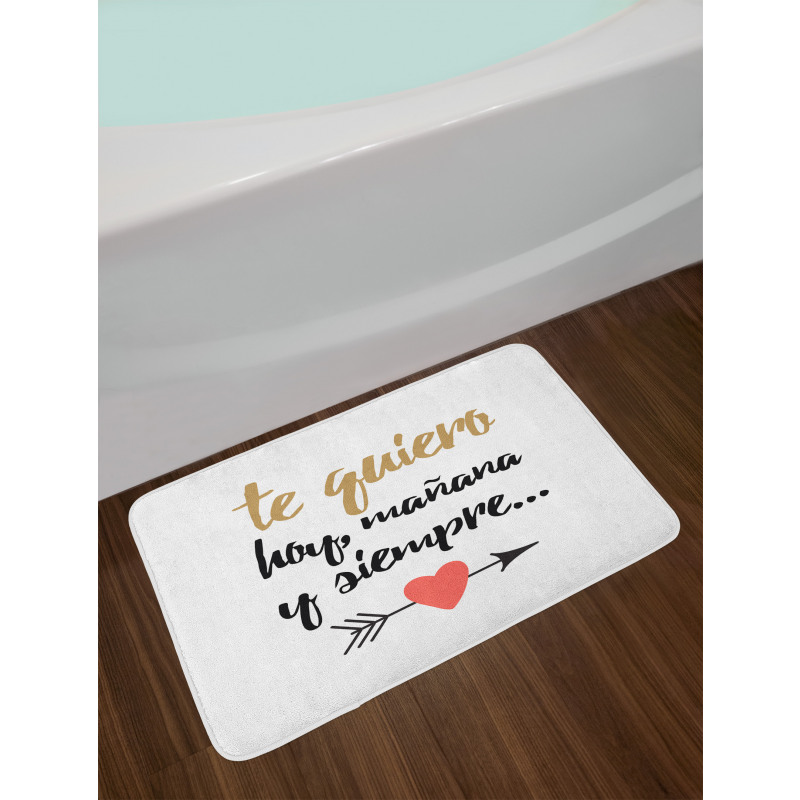 Te Quiero Love Words Bath Mat