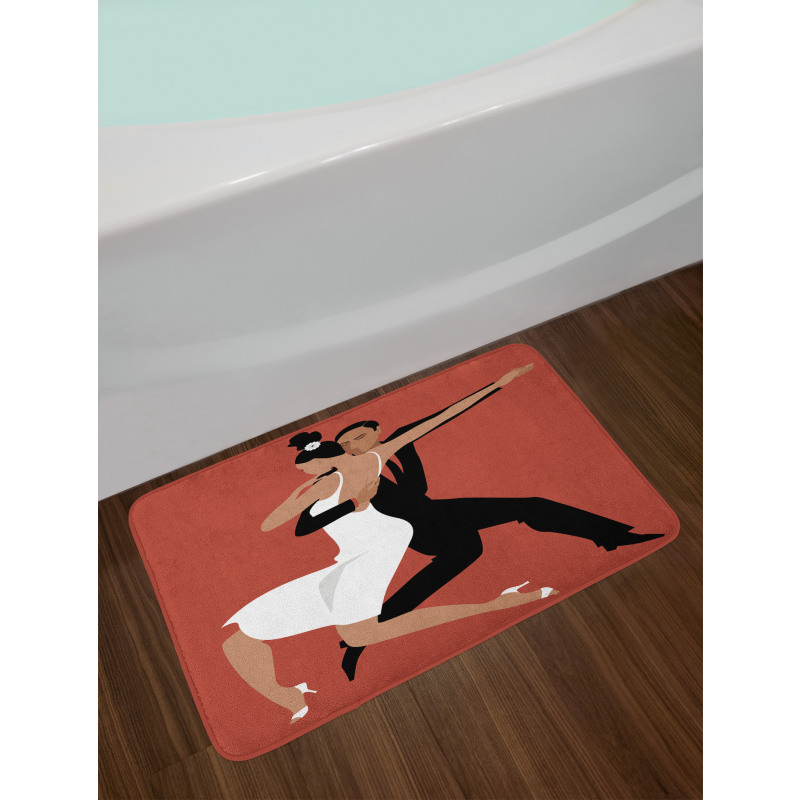 Latin Couple Dancing Bath Mat