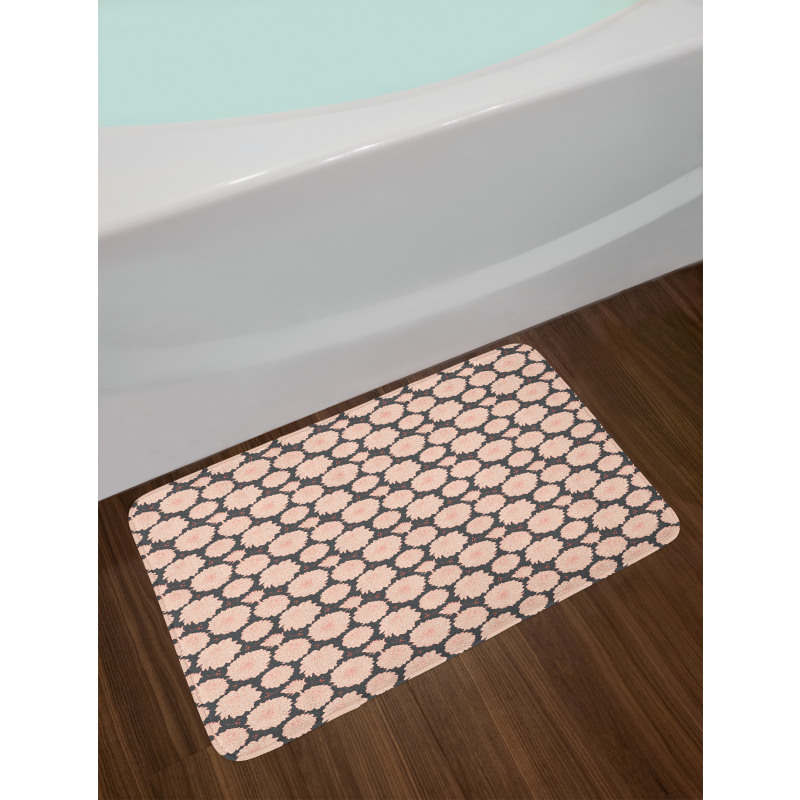 Soft Toned Flower Leaf Bath Mat