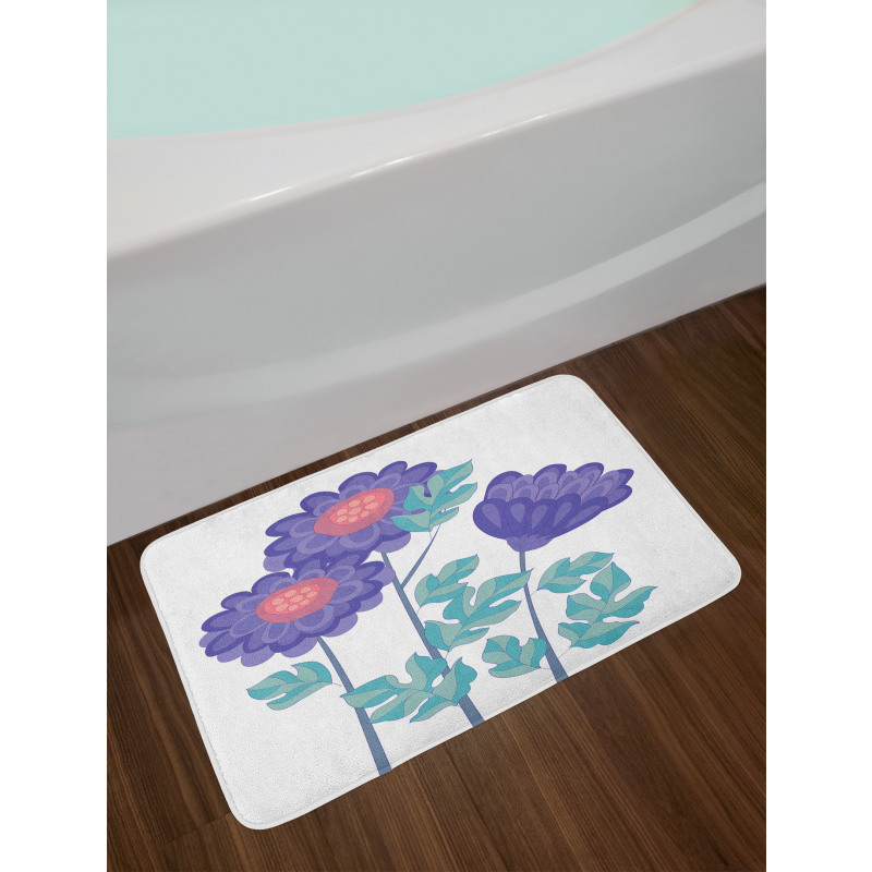 Ornamental Flower Bouquet Bath Mat