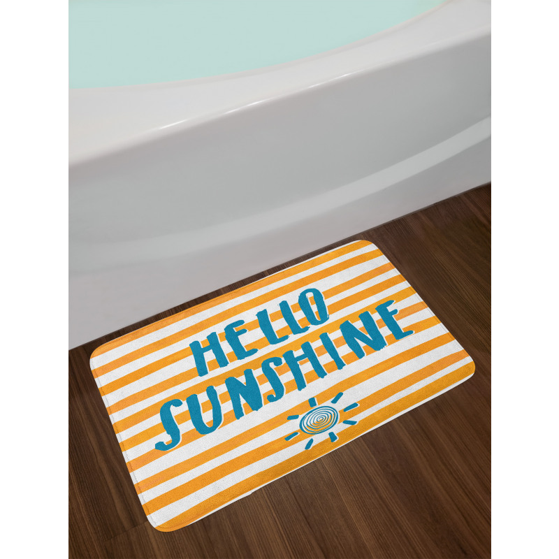 Words Stripes Bath Mat