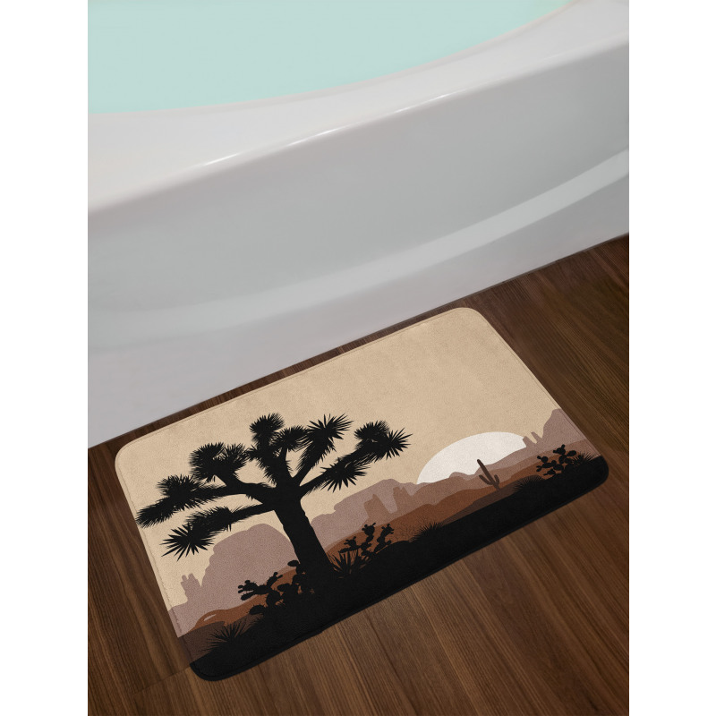 Joshua Tree Morning Scene Bath Mat