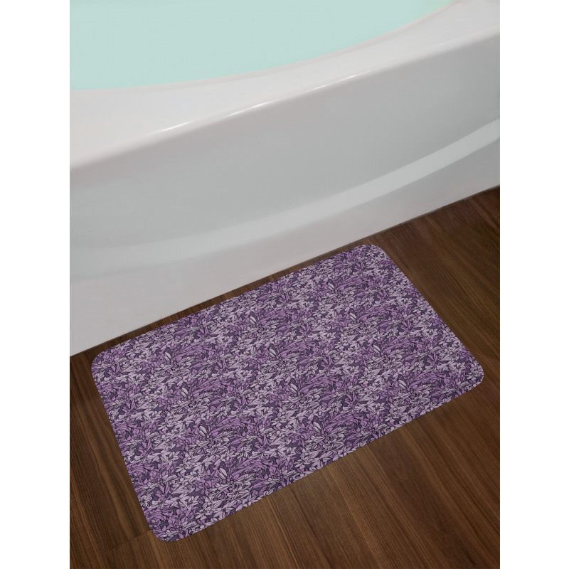 Flourishing Vintage Lily Bath Mat