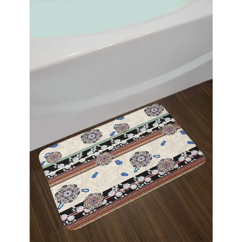 Abstract Petals and Roses Bath Mat