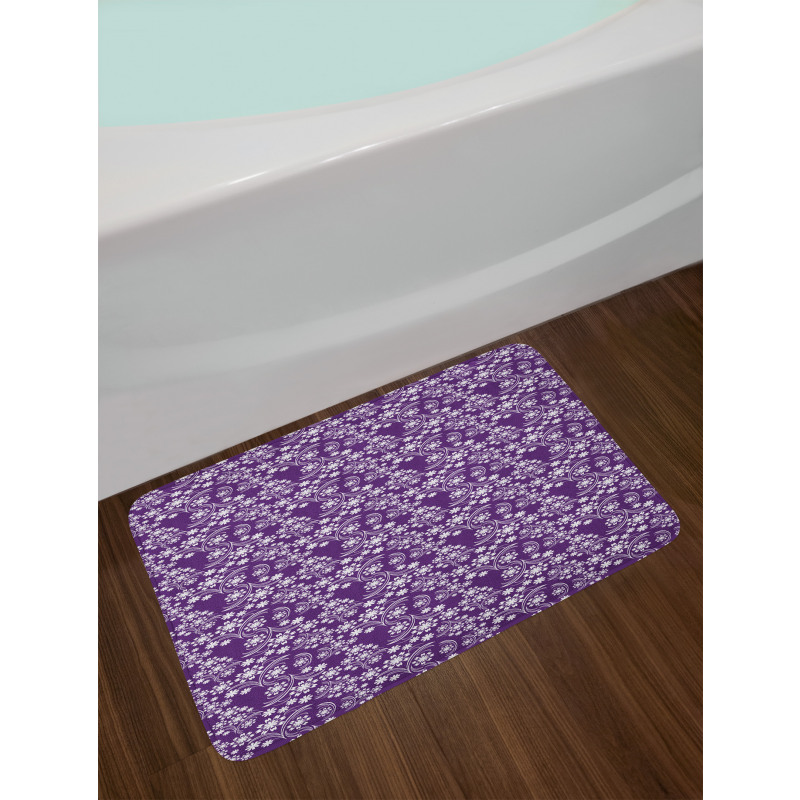 Abstract Curvy Stems Bath Mat