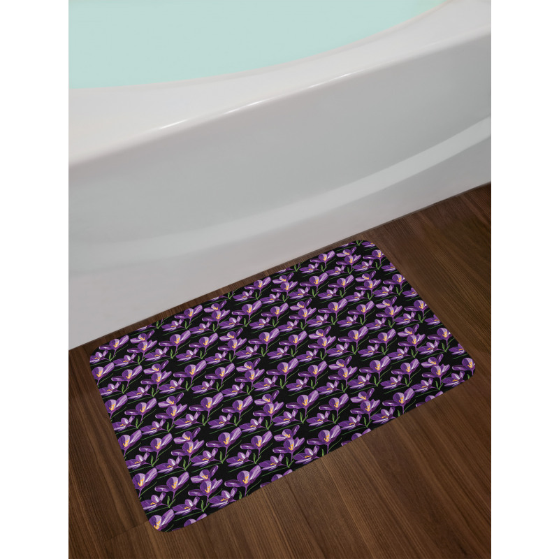 Tender Crocus Bouquet Bath Mat