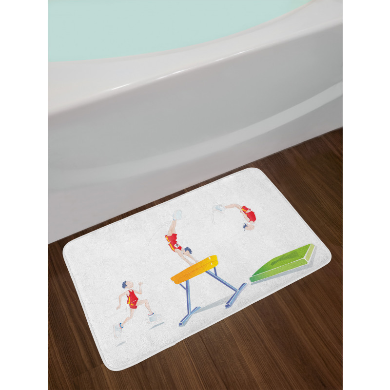 Man and Pommel Horse Bath Mat