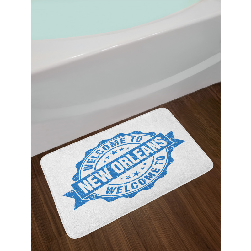 Welcome City Stamp Bath Mat