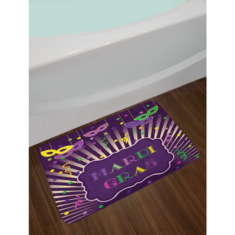 Mardi Gras Cartoon Bath Mat