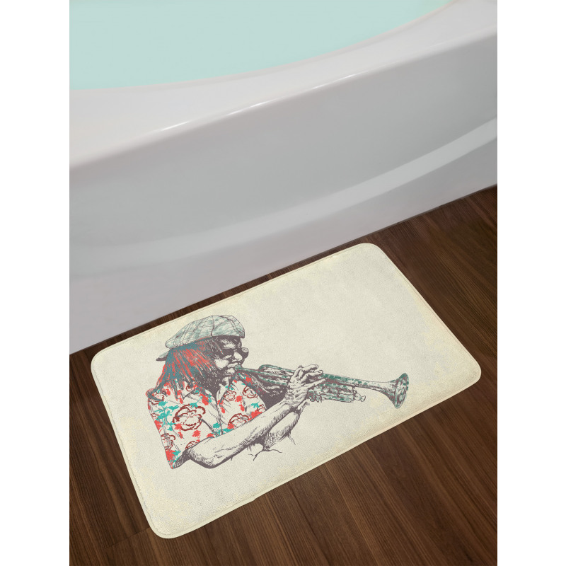 Hand Drawn Player Bath Mat