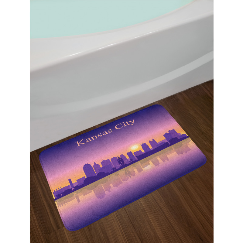 Downtown Cityscape Bath Mat