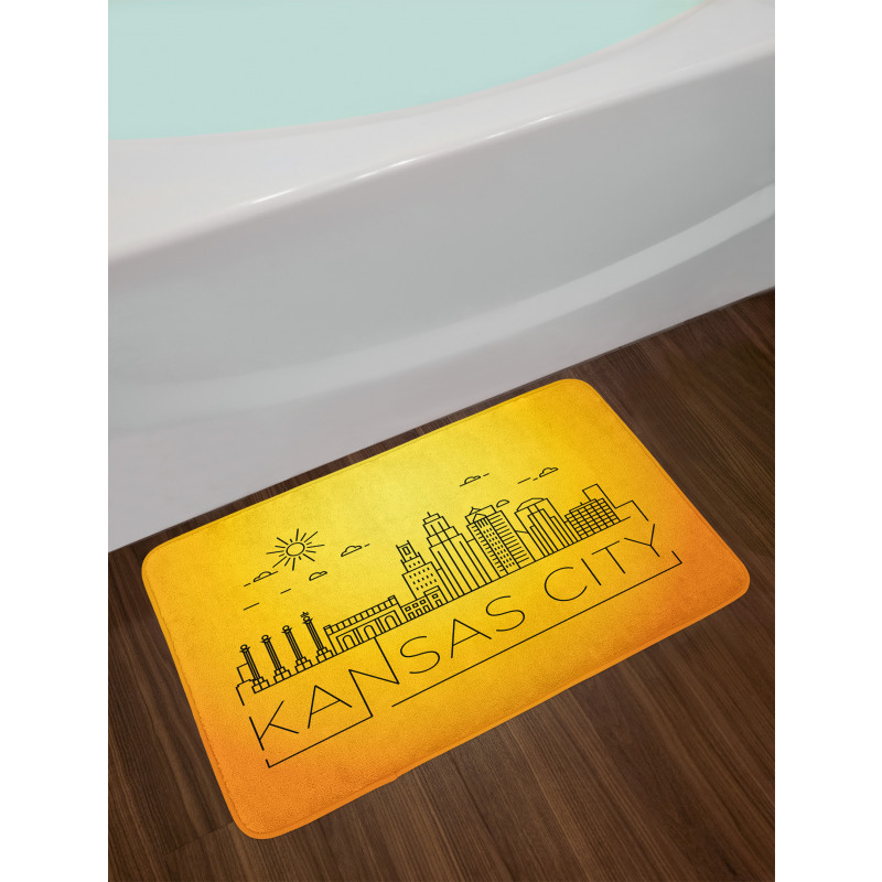 Minimal Linear City Bath Mat