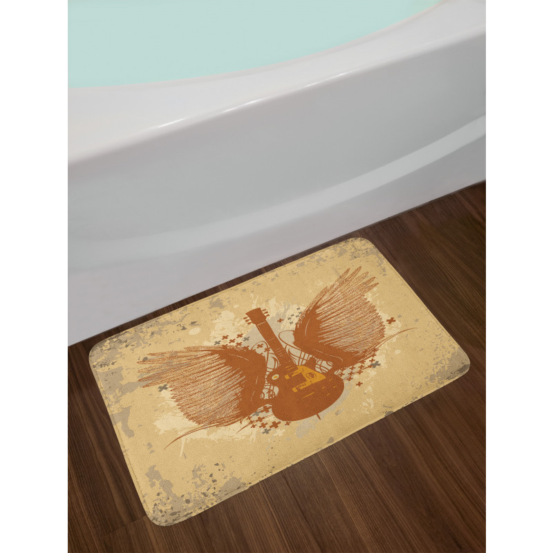 Guitar with Wings Bath Mat