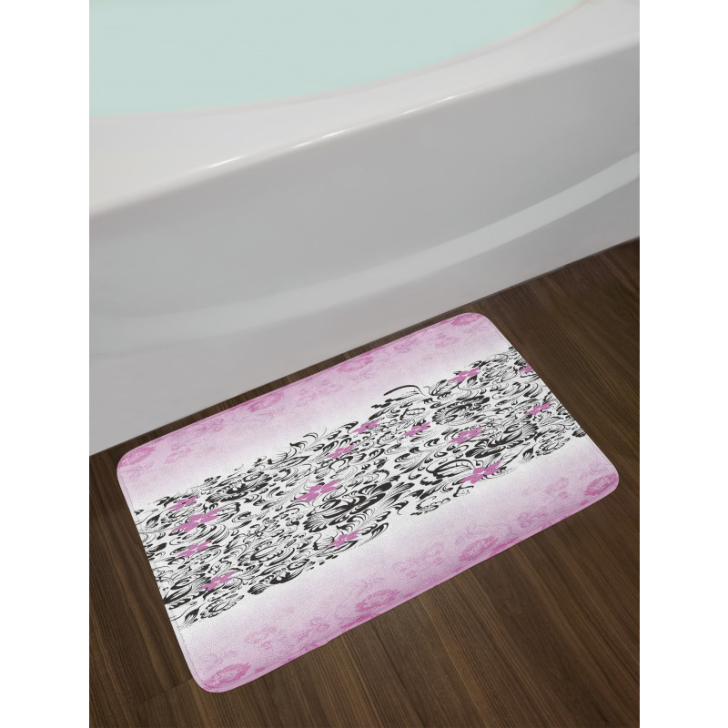 Swirling Flowes Bath Mat