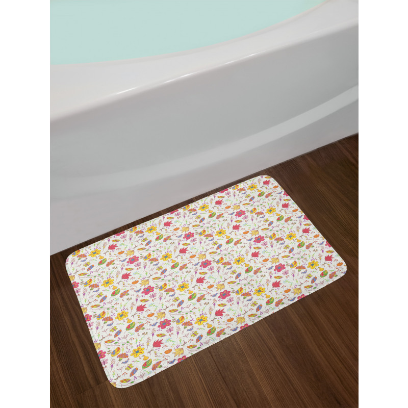 Colorful Carnations Bath Mat