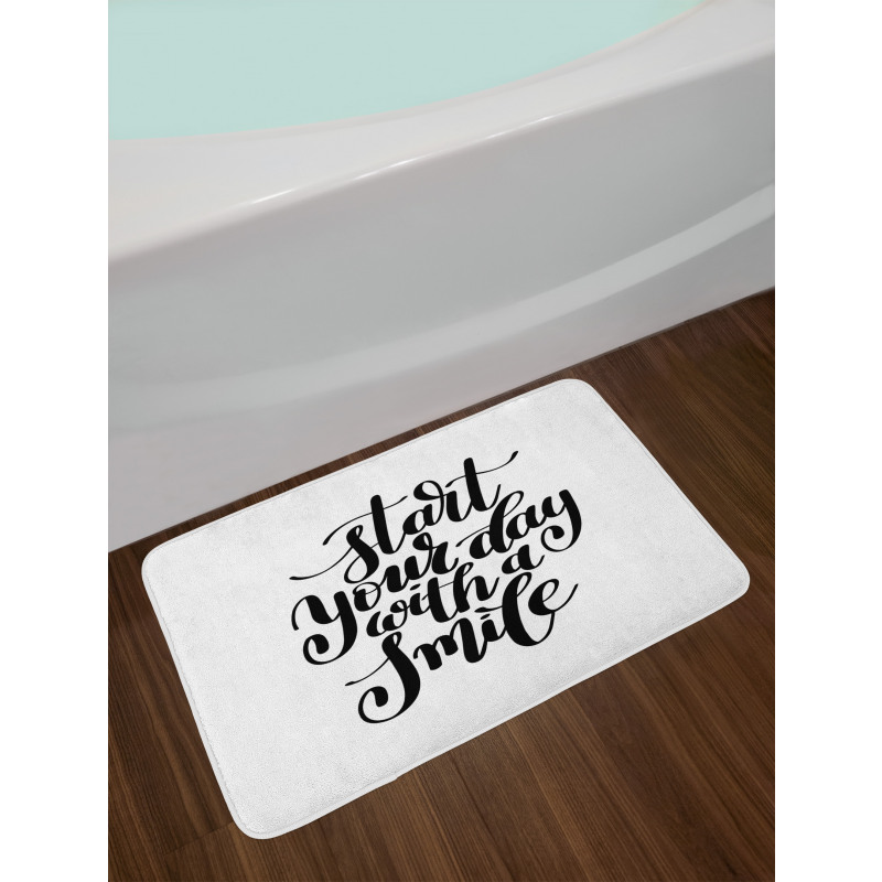 Positive Thoughts Sign Bath Mat