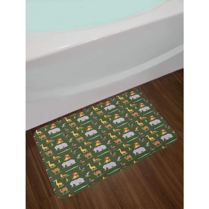 Leopard Elephant Camel Bath Mat