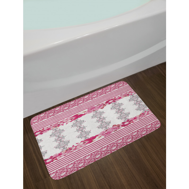 Damask and Ladybugs Bath Mat