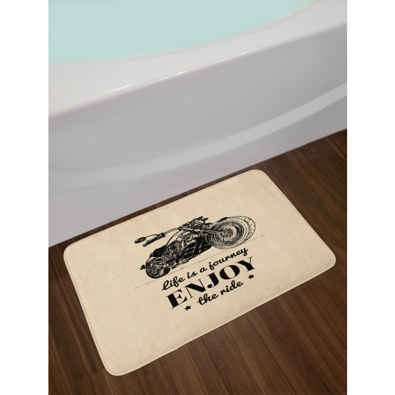 Monotone Chopper Bath Mat