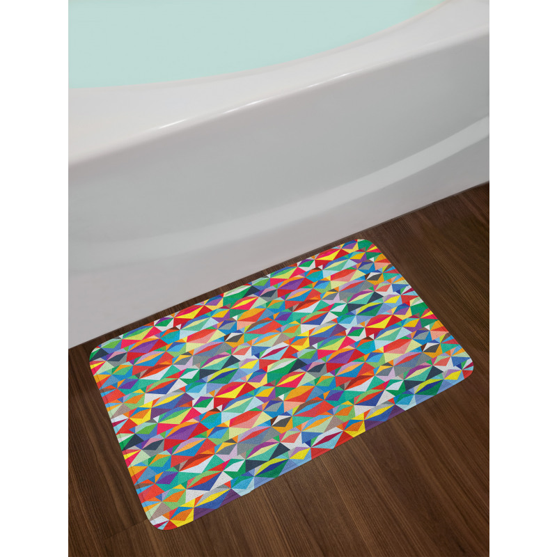 Chevron Triangles Bath Mat