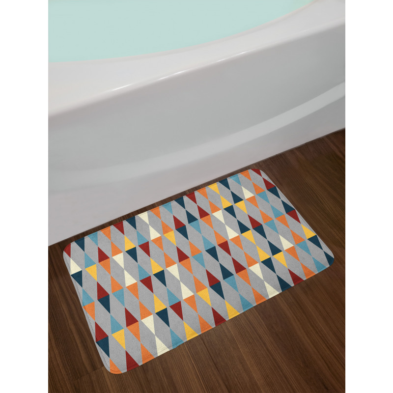 Triangles Diamond Motifs Bath Mat