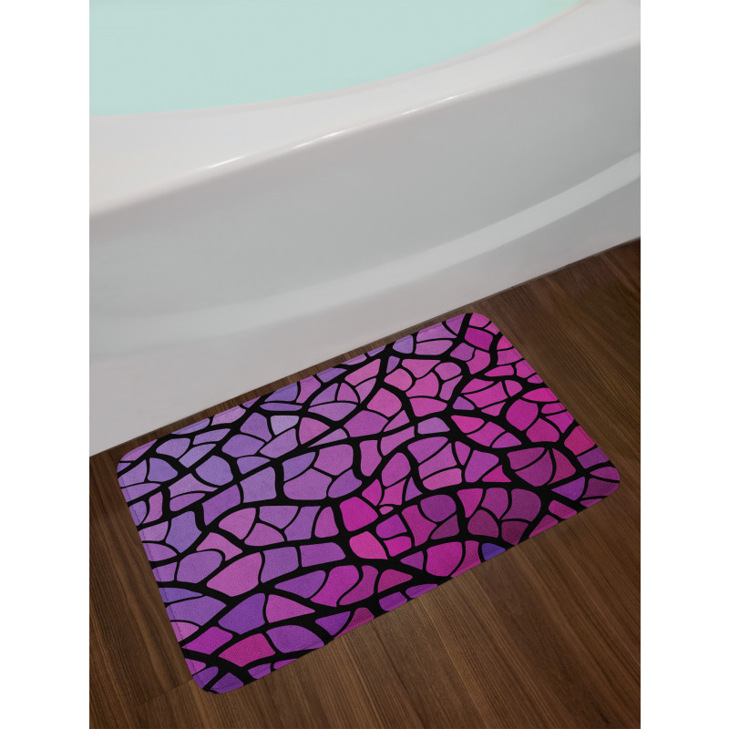 Graphic Stained Glass Bath Mat