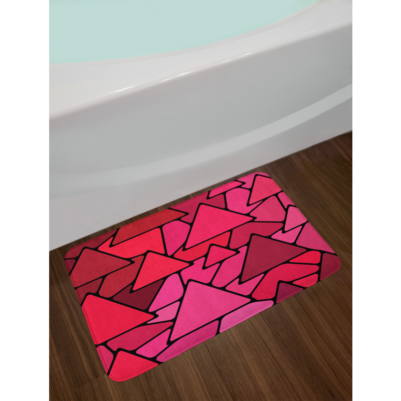 Stained Glass Geometry Bath Mat