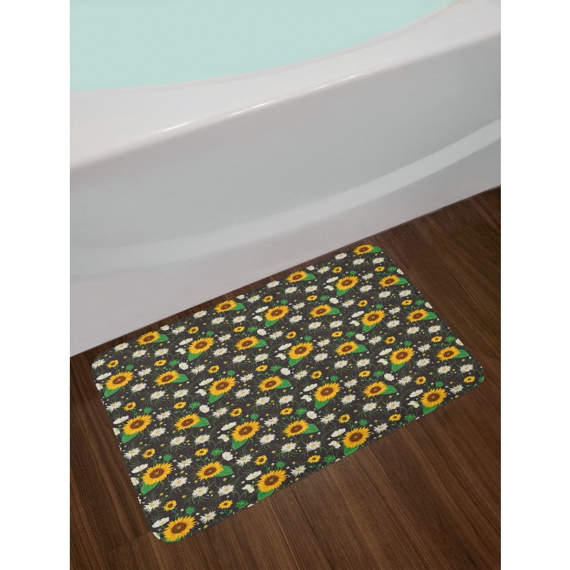 Daisy Buds Sunflower Bath Mat