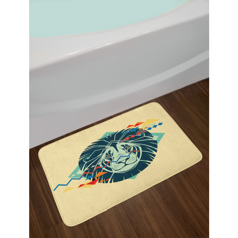 Modern Animal Portrait Bath Mat