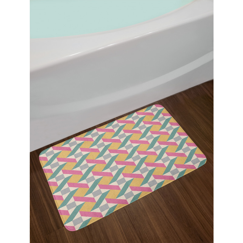 Pastel Rhombus Mosaic Bath Mat