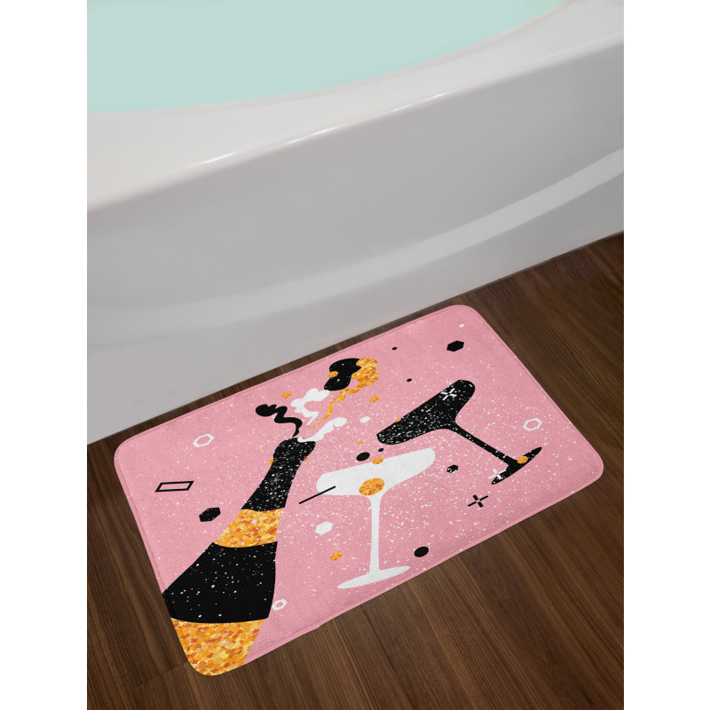 Party Time Cheers Glasses Bath Mat