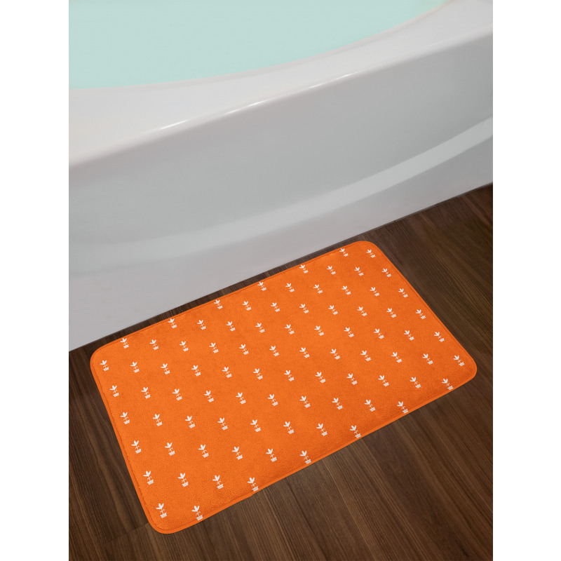 Tropical Houseplants Pots Bath Mat