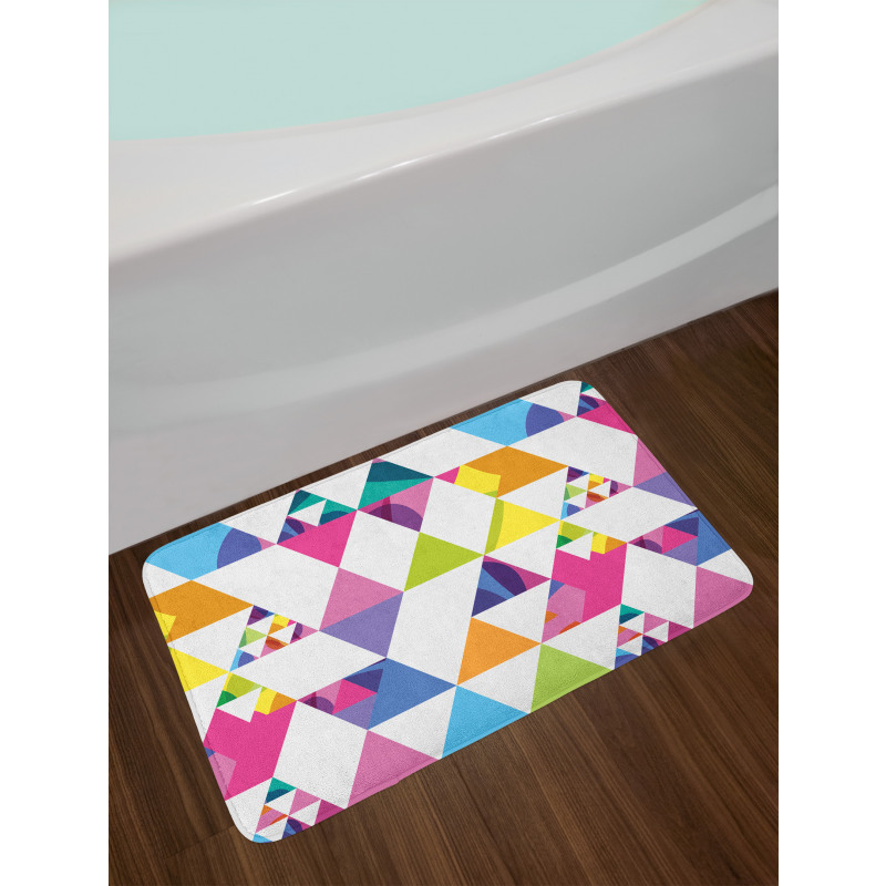 Rhombus and Triangles Bath Mat